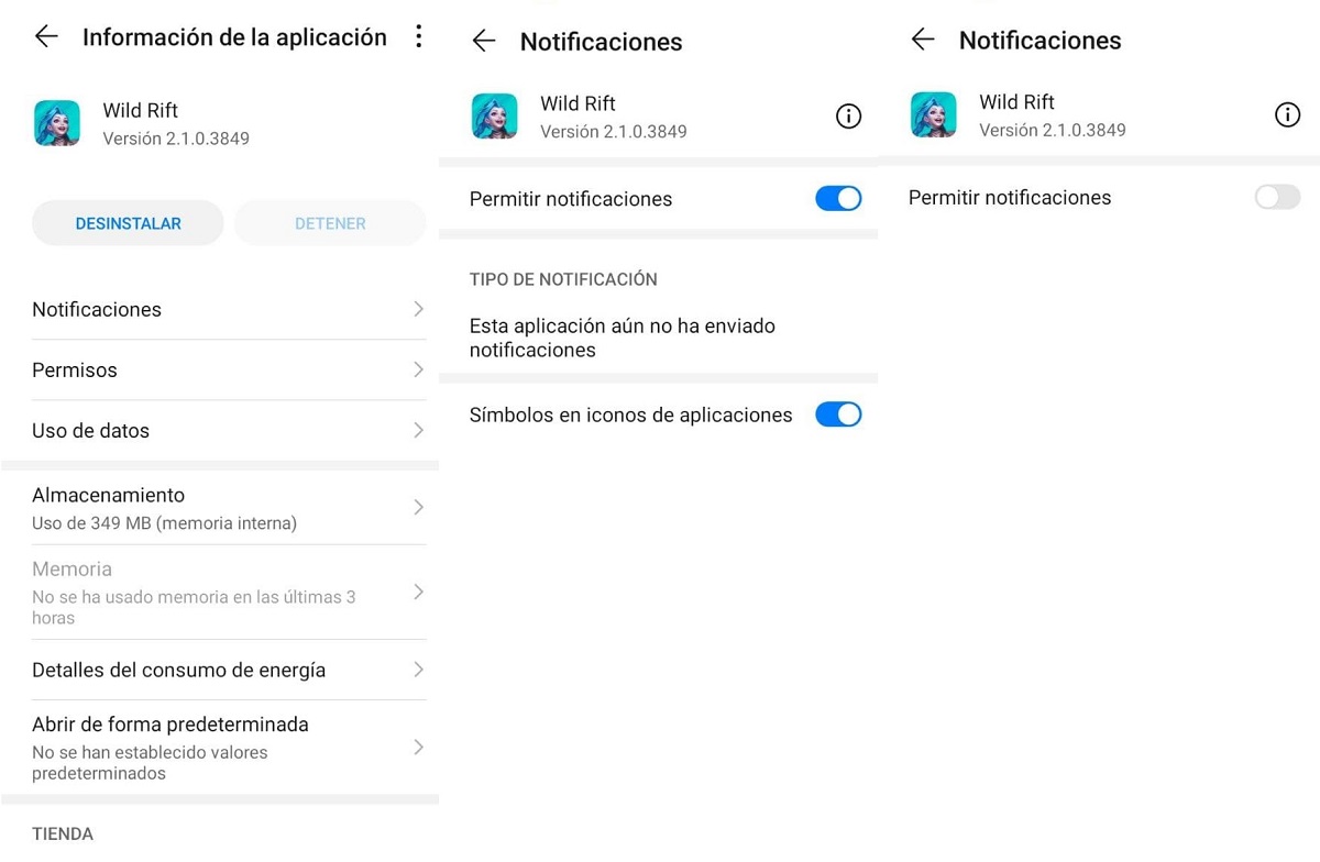 desactivar notificaciones lol wild rift 