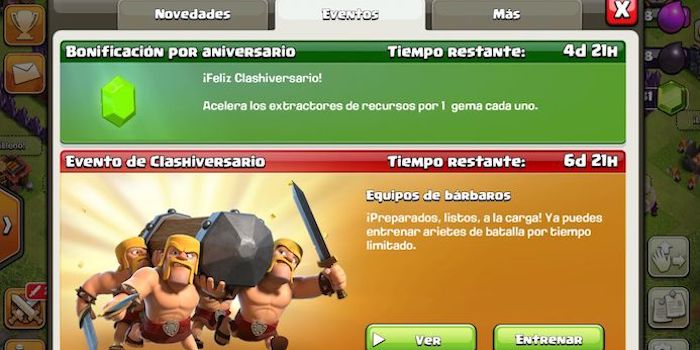 desafio especial clash of clans