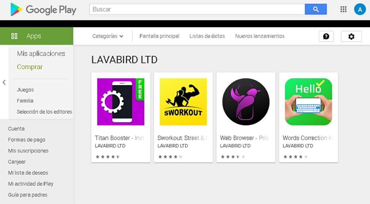 desarrollador lavabird ltd apps