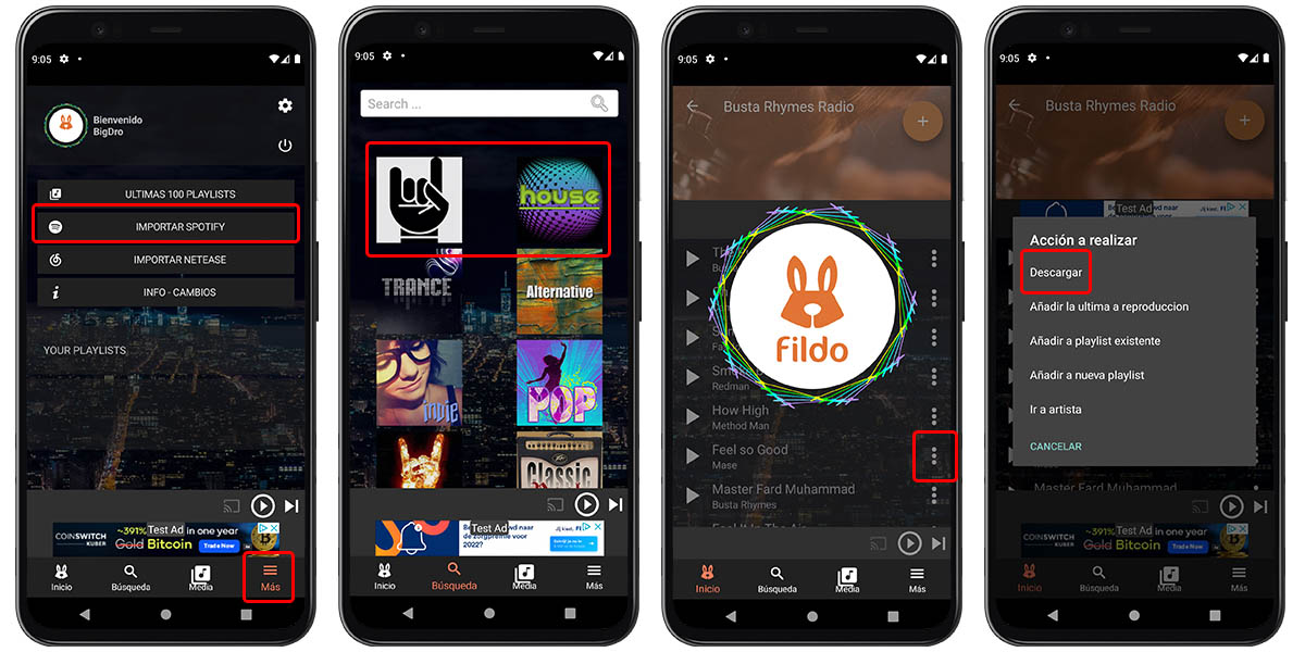 descarga spotify a mp3 fildo android