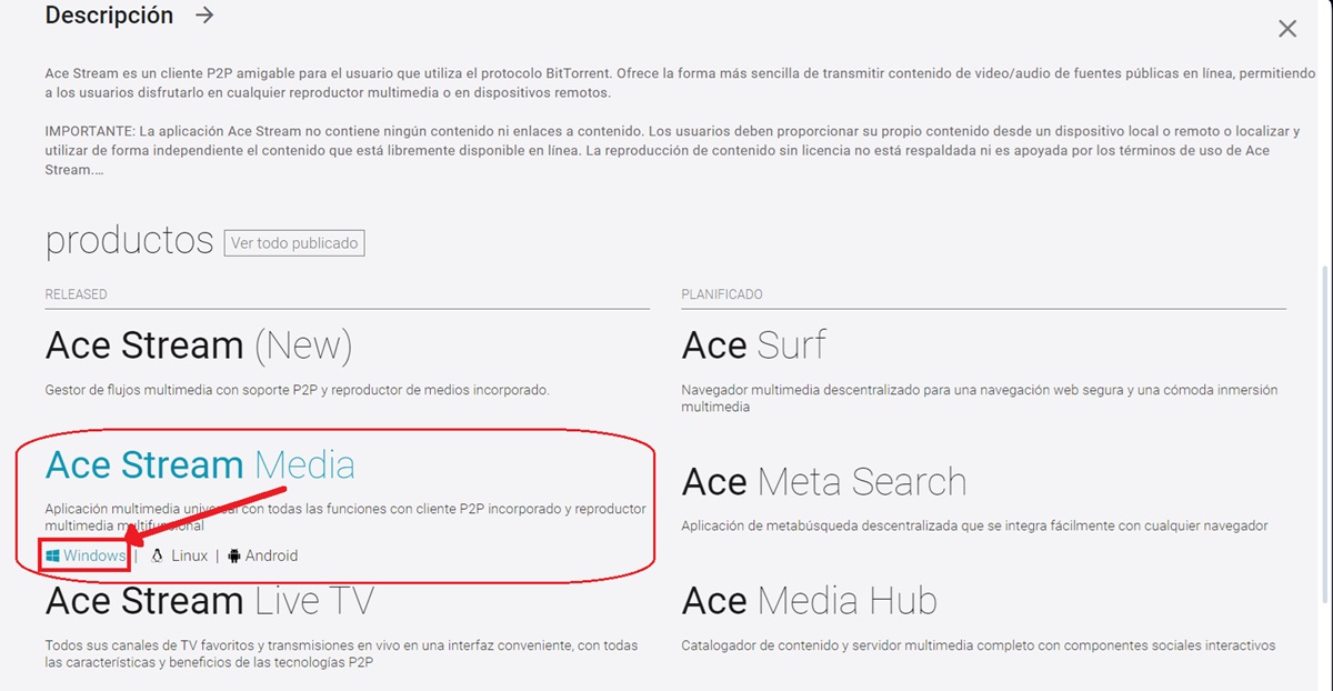 descargar ace stream media para pc