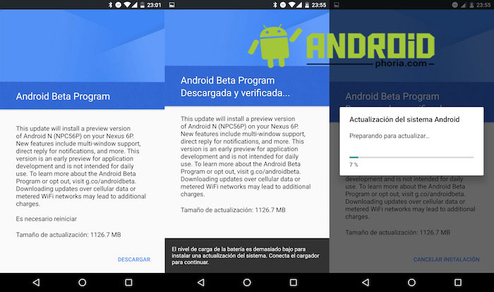 descargar android n nexus