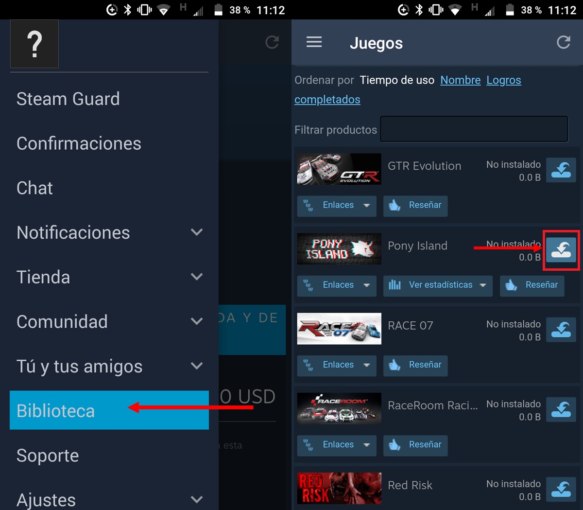  descargar juegos steam de forma remota desde movil android