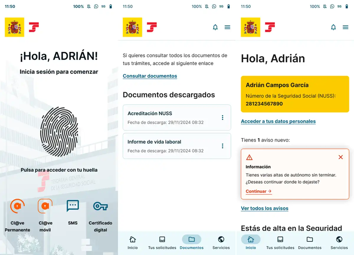 descargar vida laboral desde importass