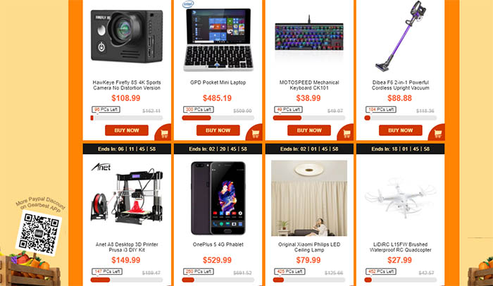 descuentos de Gearbest de la cosecha de otoño
