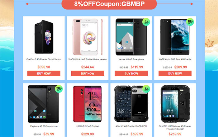 descuentos de Gearbest de la fiesta de cupones