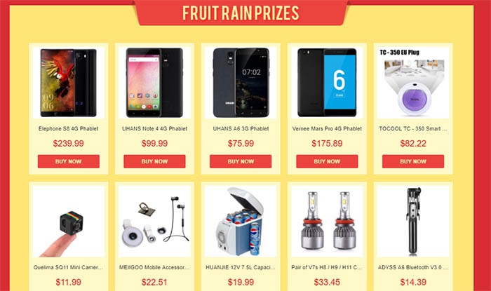 descuentos de Gearbest por la lluvia de regalos