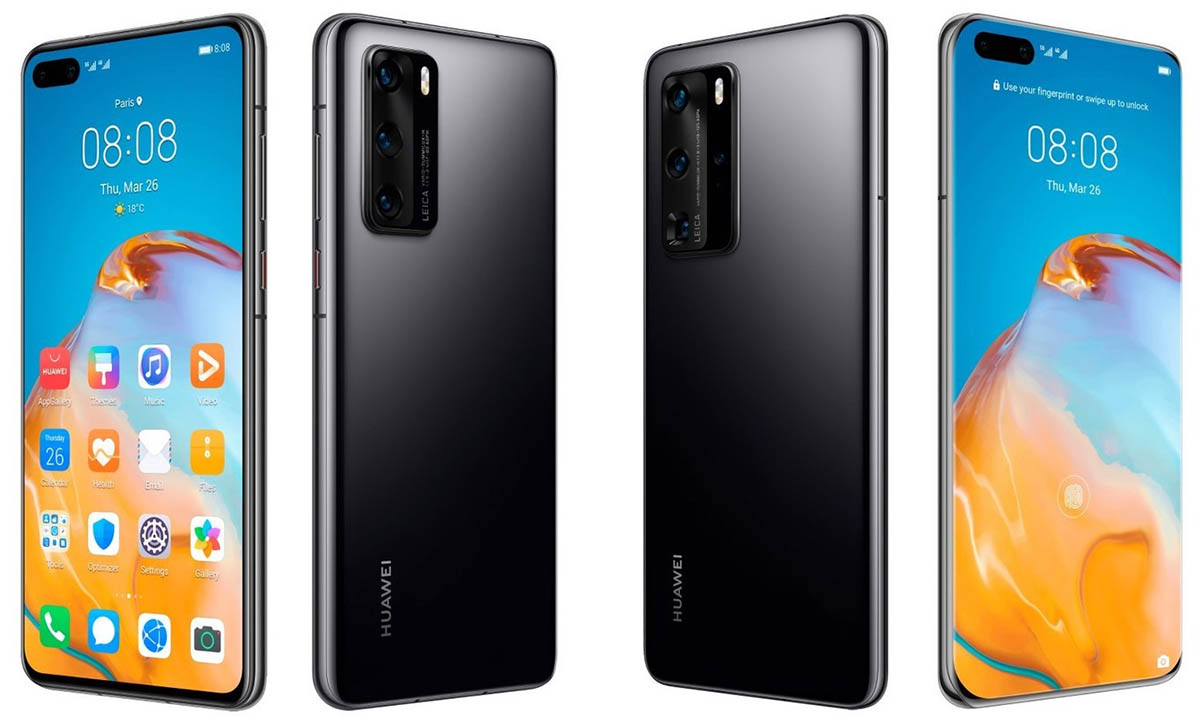 diseño render oficial huawei p40 y p40 pro