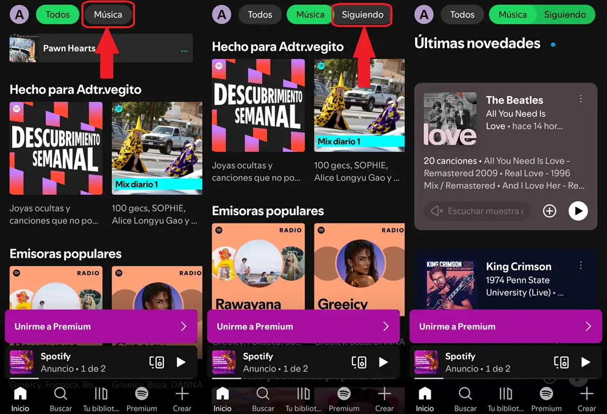 donde encontrar novedades de punto azul spotify