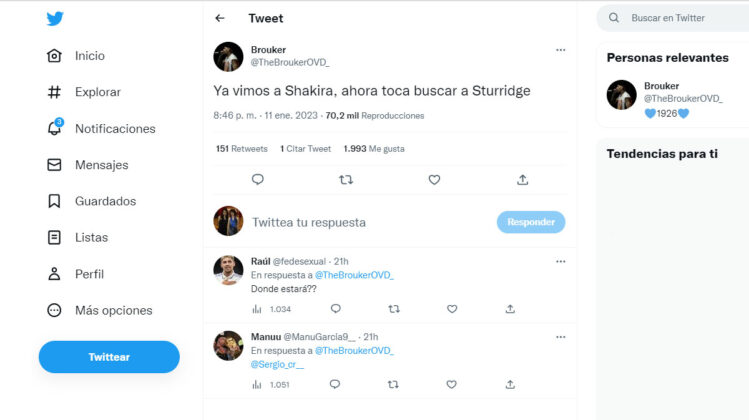 Dónde está Sturridge, tendencia junto a Shakira en Twitter