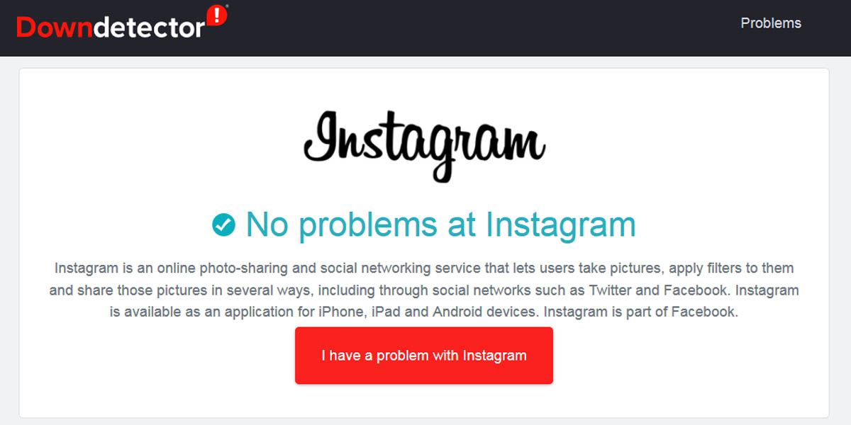 downdetector comprobar instagram