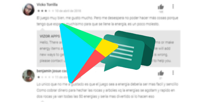 editar resena google play ver cambios