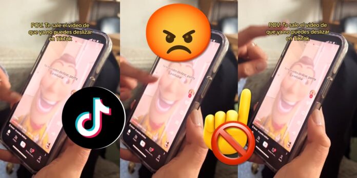 el video de TikTok que no se puede deslizar