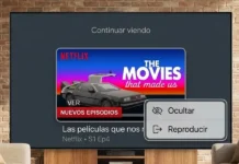 eliminar contenido de la seccion Seguir viendo de Google TV
