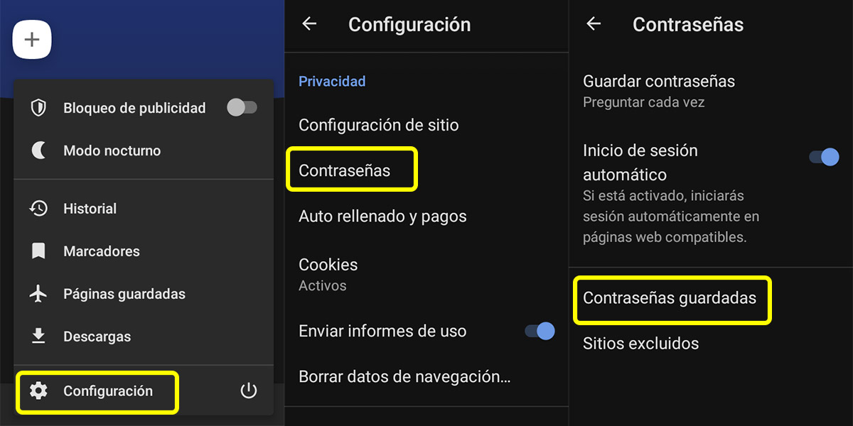 eliminar contrasenas desde opera