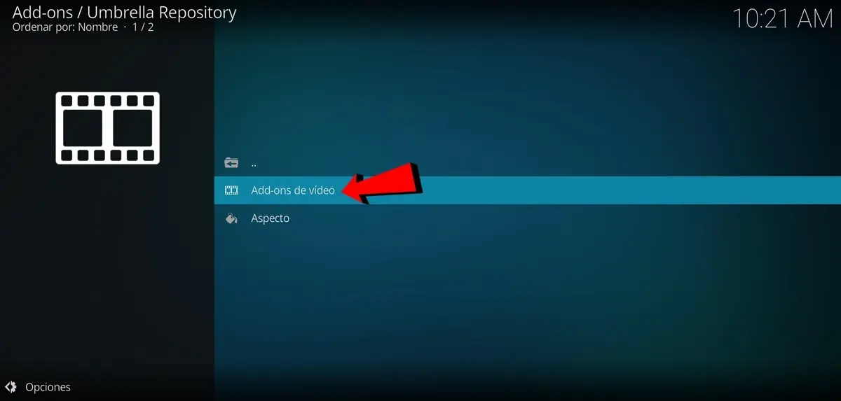 entra en addons de video del repositorio Umbrella