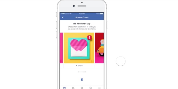 enviar las Tarjetas San Valentín de Facebook