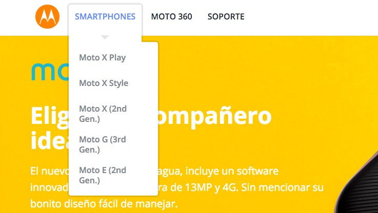 error motorola con los nuevos moto 2015