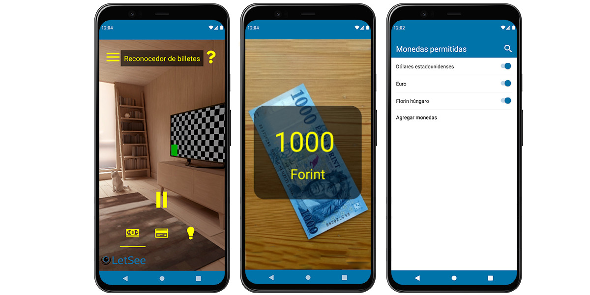 escanear reconocer billete móvil android letseeapp