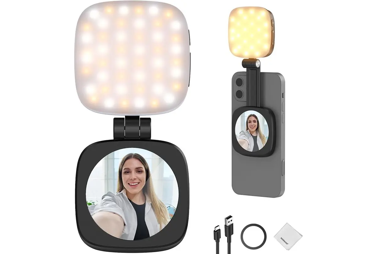espejo y luz de maquillaje para el móvil regalos amigo invisible 2026