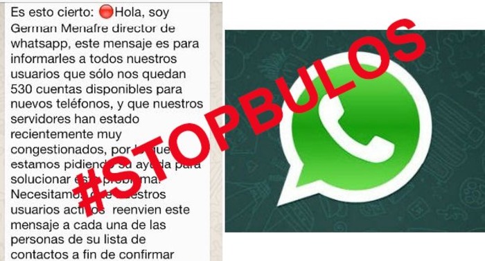 estafa whatsapp tras la caida