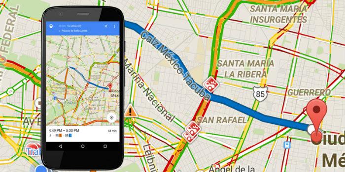 evitar nombre calles google maps