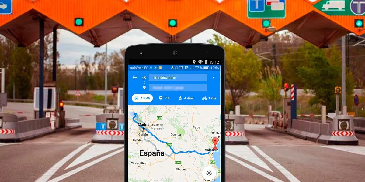 evitar peajes google maps
