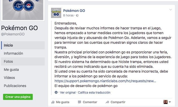expulsiones pokemon go