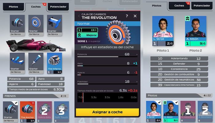 f1 manager mejoras