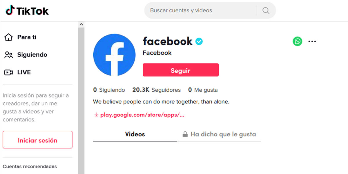 facebook crea cuenta tiktok