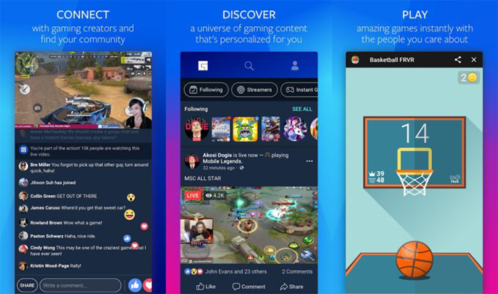 facebook gaming hub caracteristicas