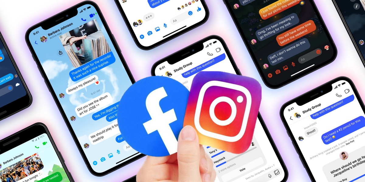 facebook instagram chat grupales