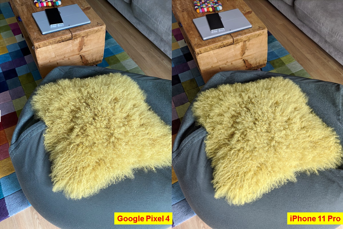 foto cojin iphone 11 pro vs google pixel 4