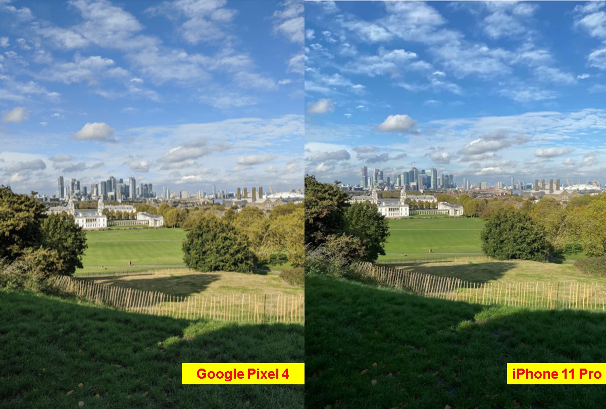foto parque iphone 11 pro vs google pixel 4