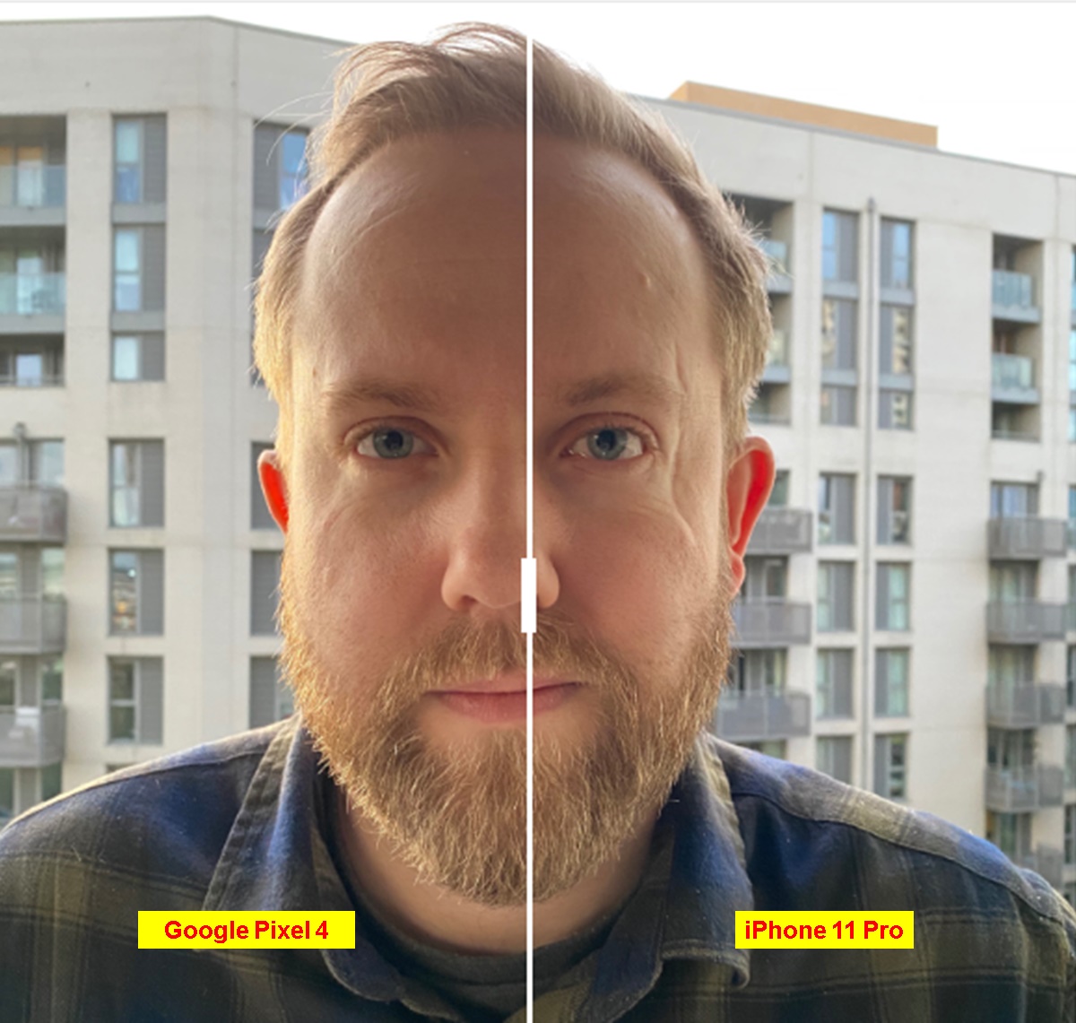 foto retrato humano iphone 11 pro vs google pixel 4