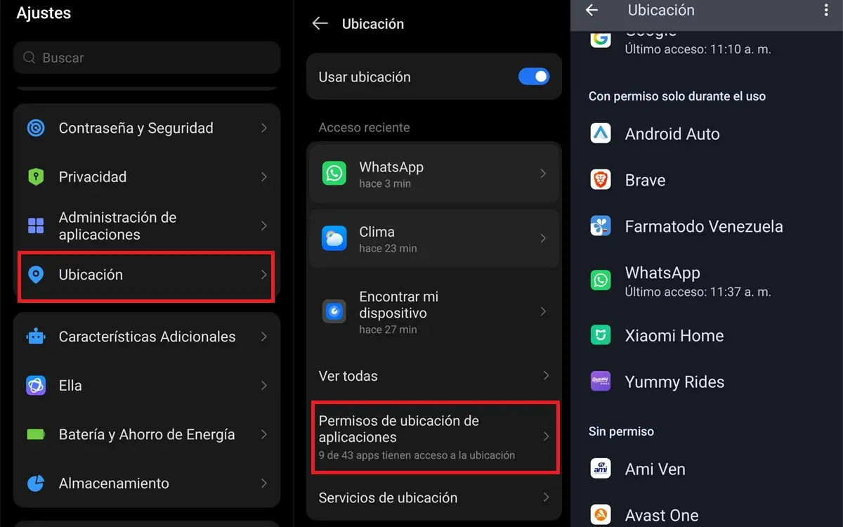 Cómo cambiar los permisos de ubicación en Android