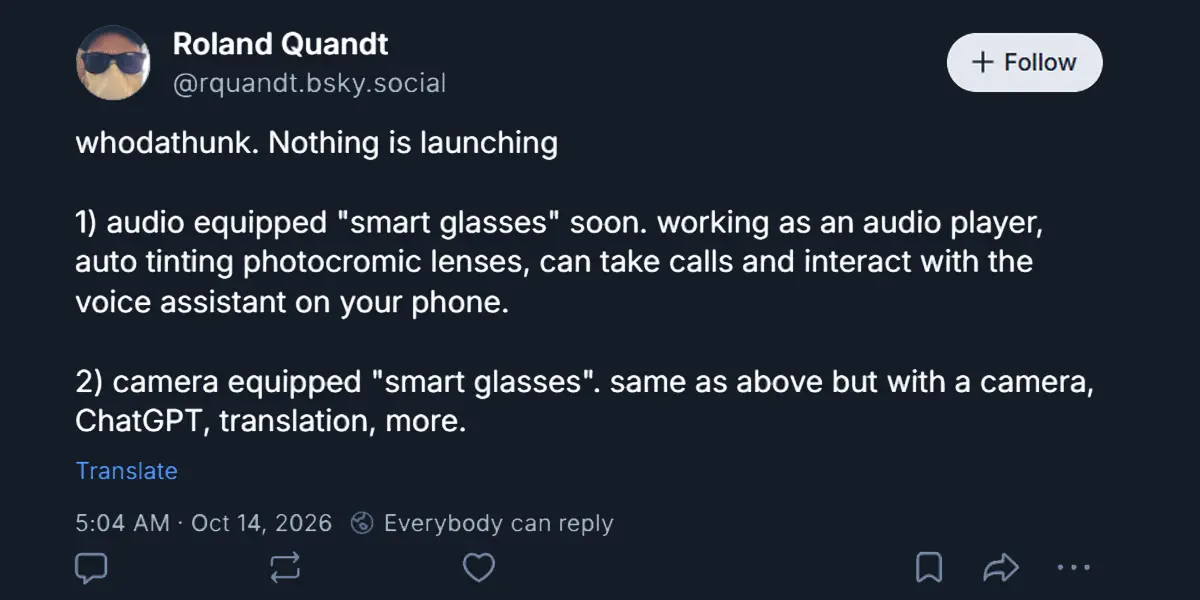 Gafas inteligentes de Nothing filtración