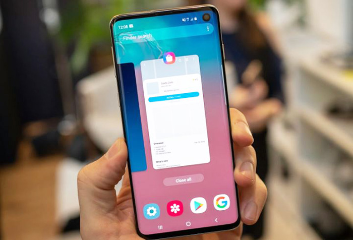 galaxy s10 de frente