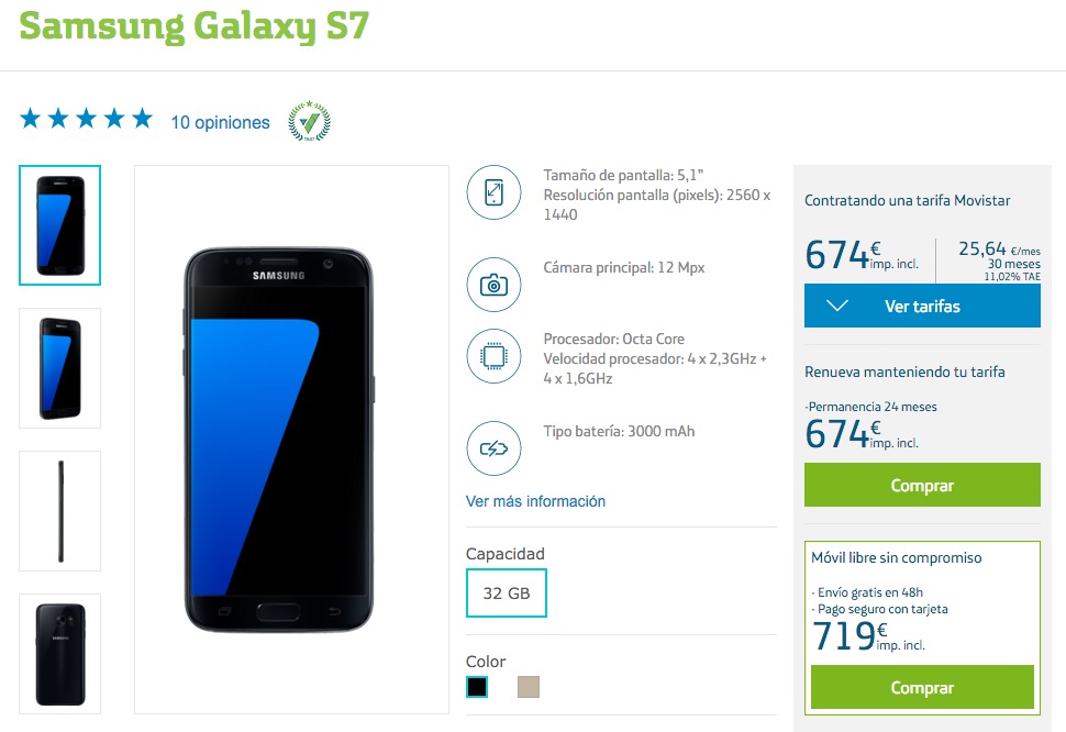 galaxy s7 movistar