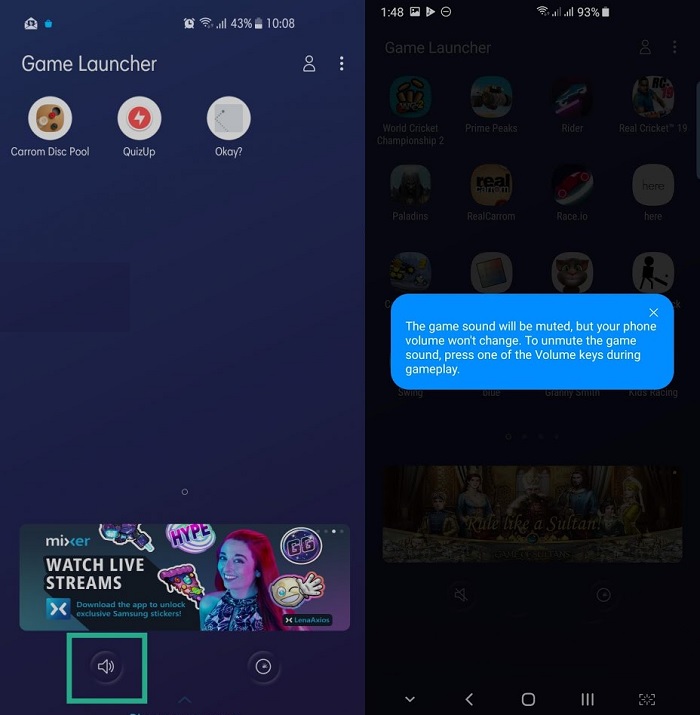 game launcher samsung