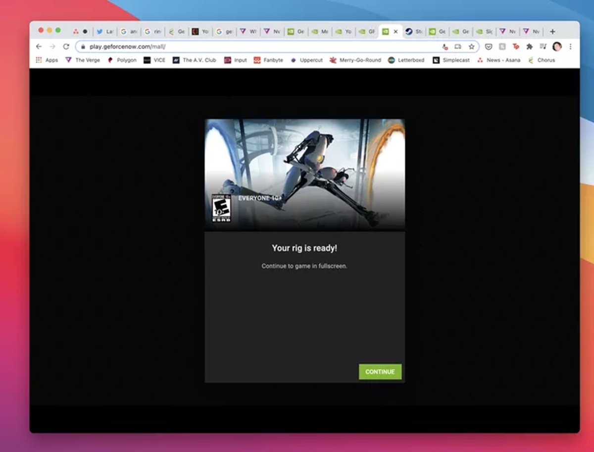 geforce now en macos por medio de chrome