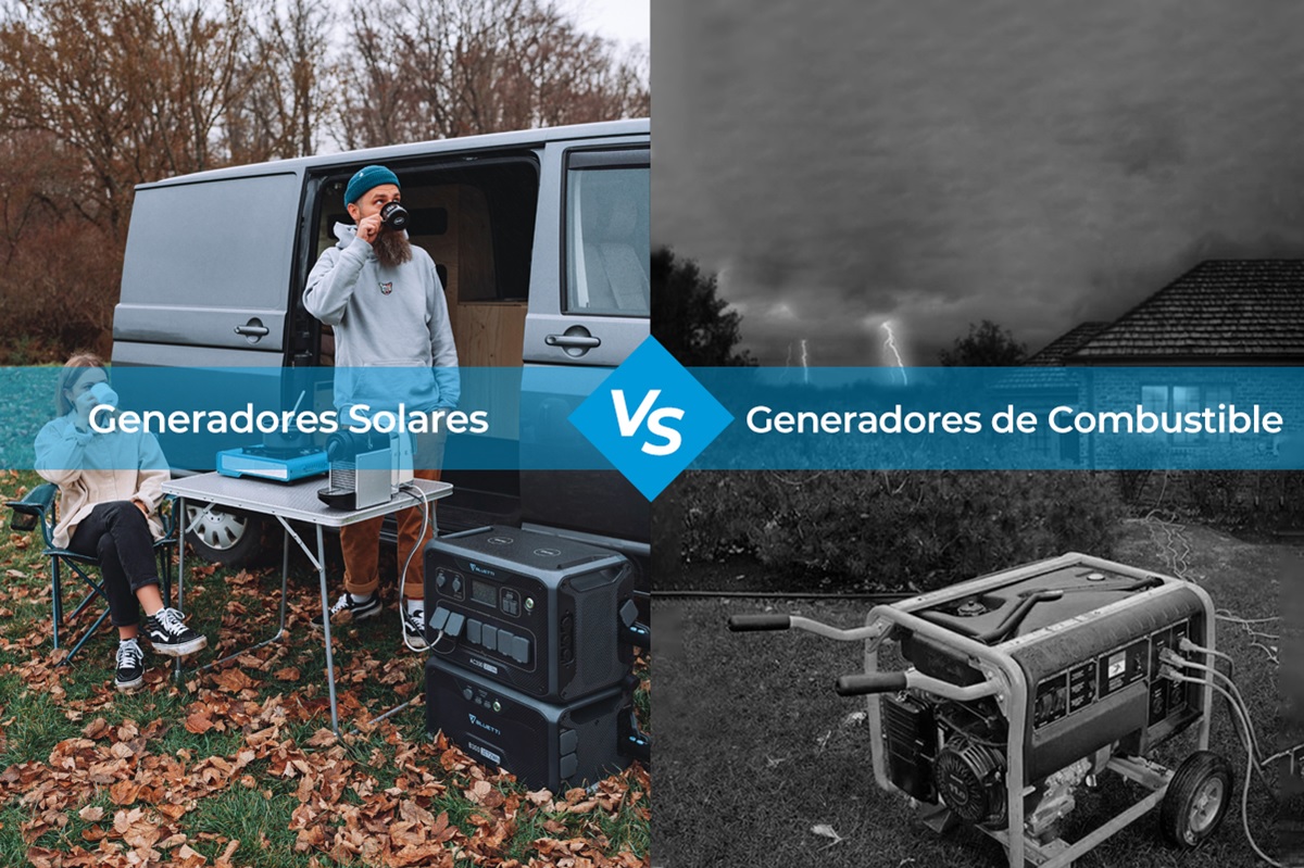 generadores solares vs generadores de combustible