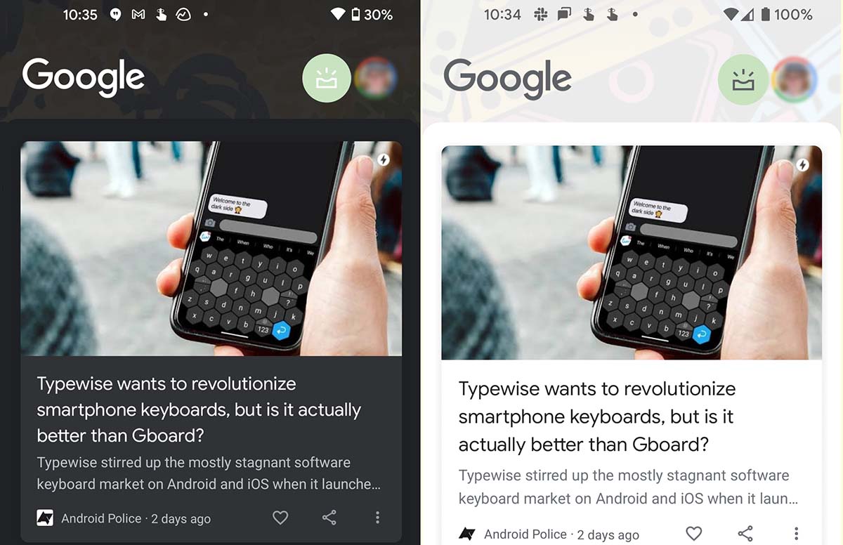 google discover nueva ui en android 12