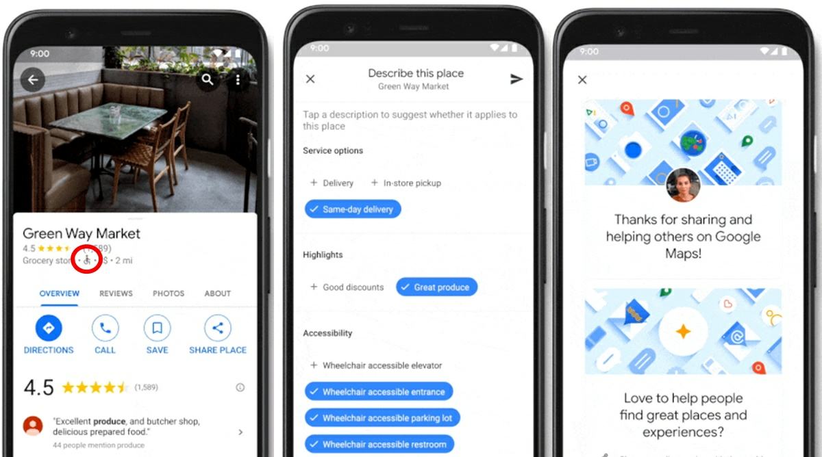 google maps ahora permite ver lugares accesibles con sillas de ruedas