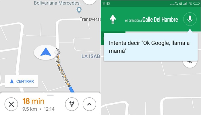 google maps comandos de voz