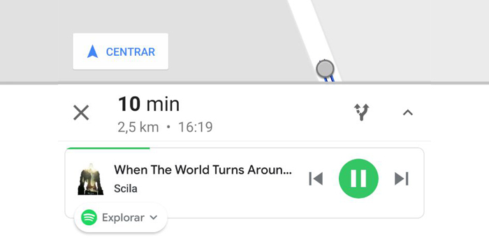 google maps spotify reproductor