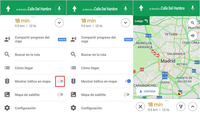 google maps trafico