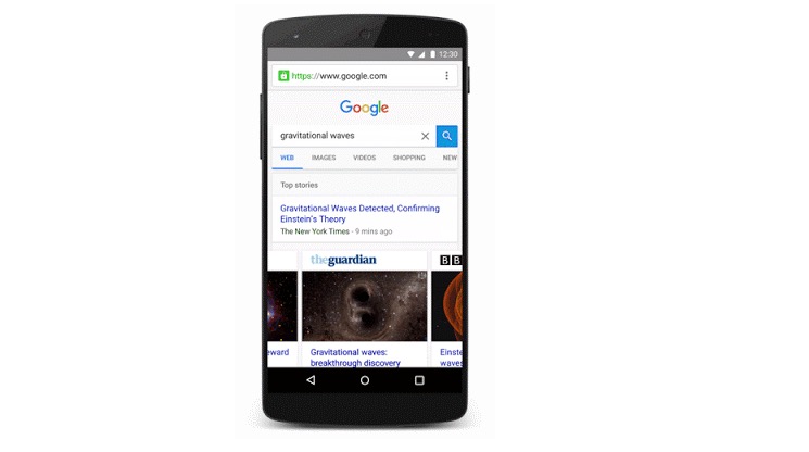 google search carga rapido