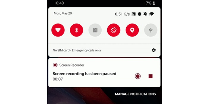 grabadora pantallas nativo oneplus 6