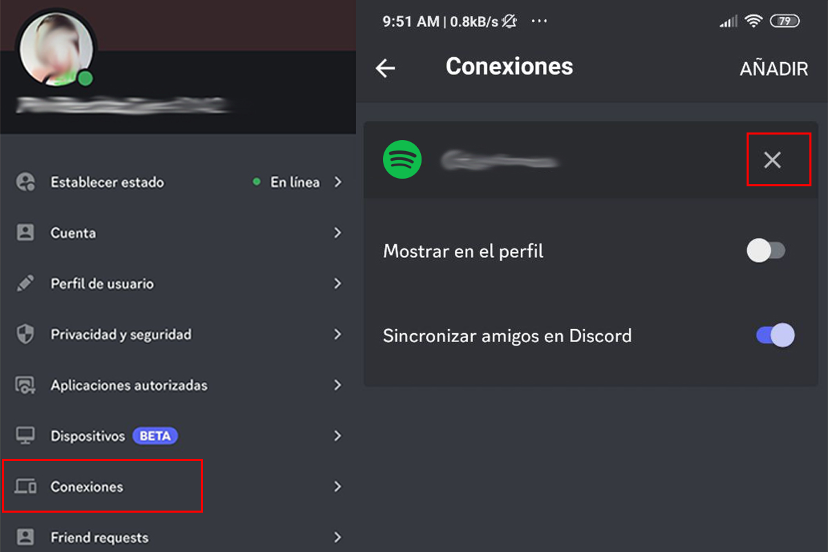 desconecta spotify de discords en el movil1